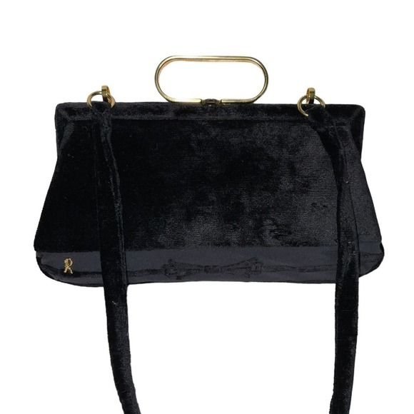 Roberta Di Camerino Velvet Bag Black - Picture 1 of 15